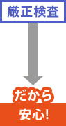 厳正検査　→　だから安心!